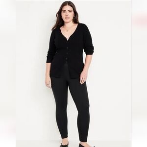 Old Navy High-Waisted Fleece-Lined Ankle Leggings Black 3X NWOT